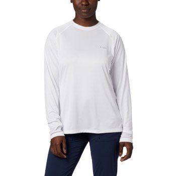 Columbia PFG Tidal Long Sleeve, Sudaderas Blancos Para Mujer | 423895-DOW